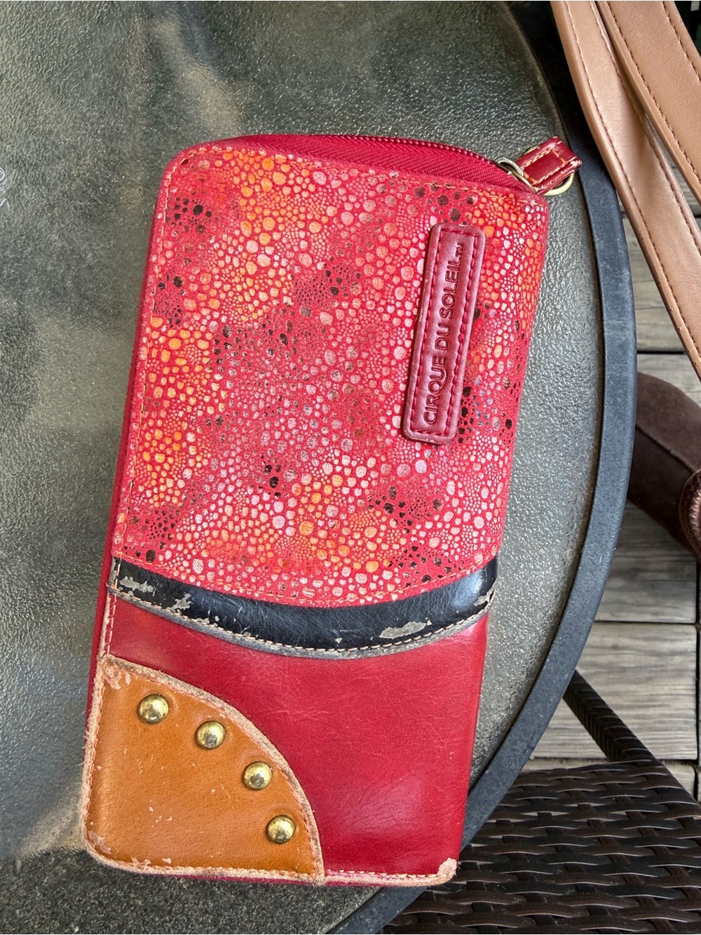 Cirque Du Soleil Red Multi-Color Zip Wallet